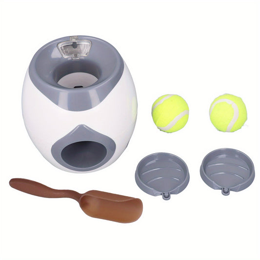 Interactive Cat Ball Feeder With 2 Balls - Slow Feed Training Dispenser & Food Scoop, Durable Plastic Construction