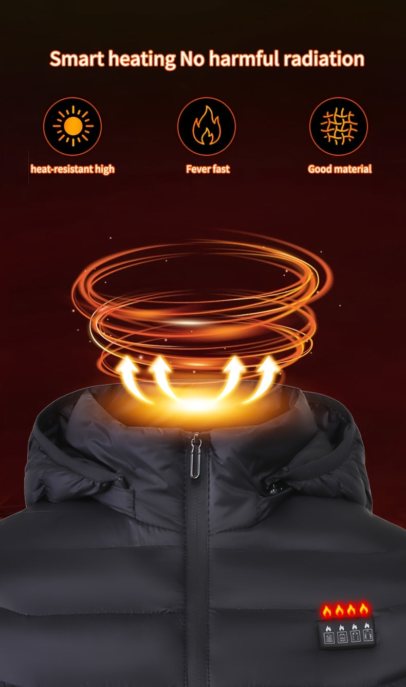 Men’s Smart Heated Jacket with 21 Heating Zones