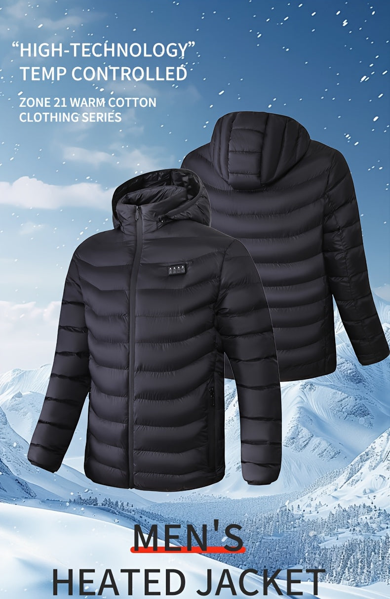 Men’s Smart Heated Jacket with 21 Heating Zones