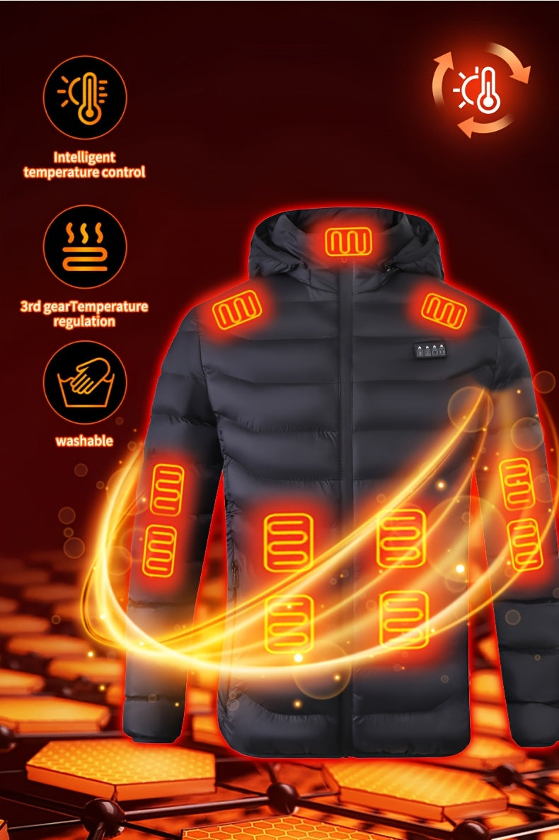 Men’s Smart Heated Jacket with 21 Heating Zones