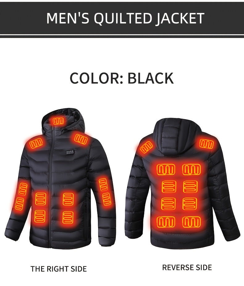 Men’s Smart Heated Jacket with 21 Heating Zones