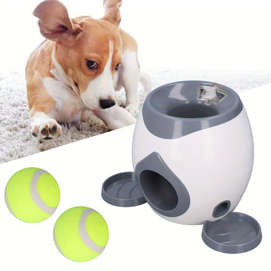 Interactive Cat Ball Feeder With 2 Balls - Slow Feed Training Dispenser & Food Scoop, Durable Plastic Construction