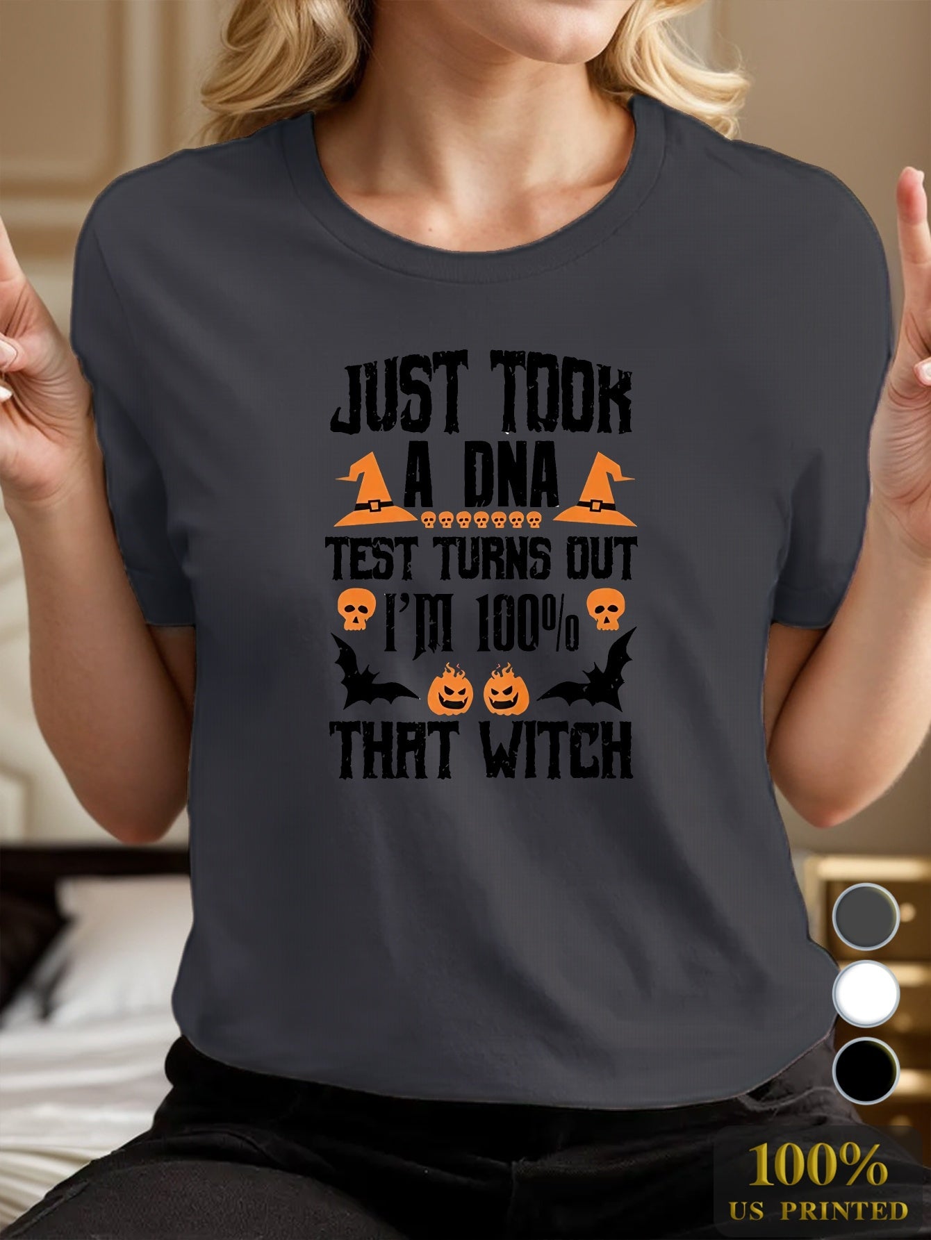 Halloween Witch Ladies Size Front Shoulder Fit