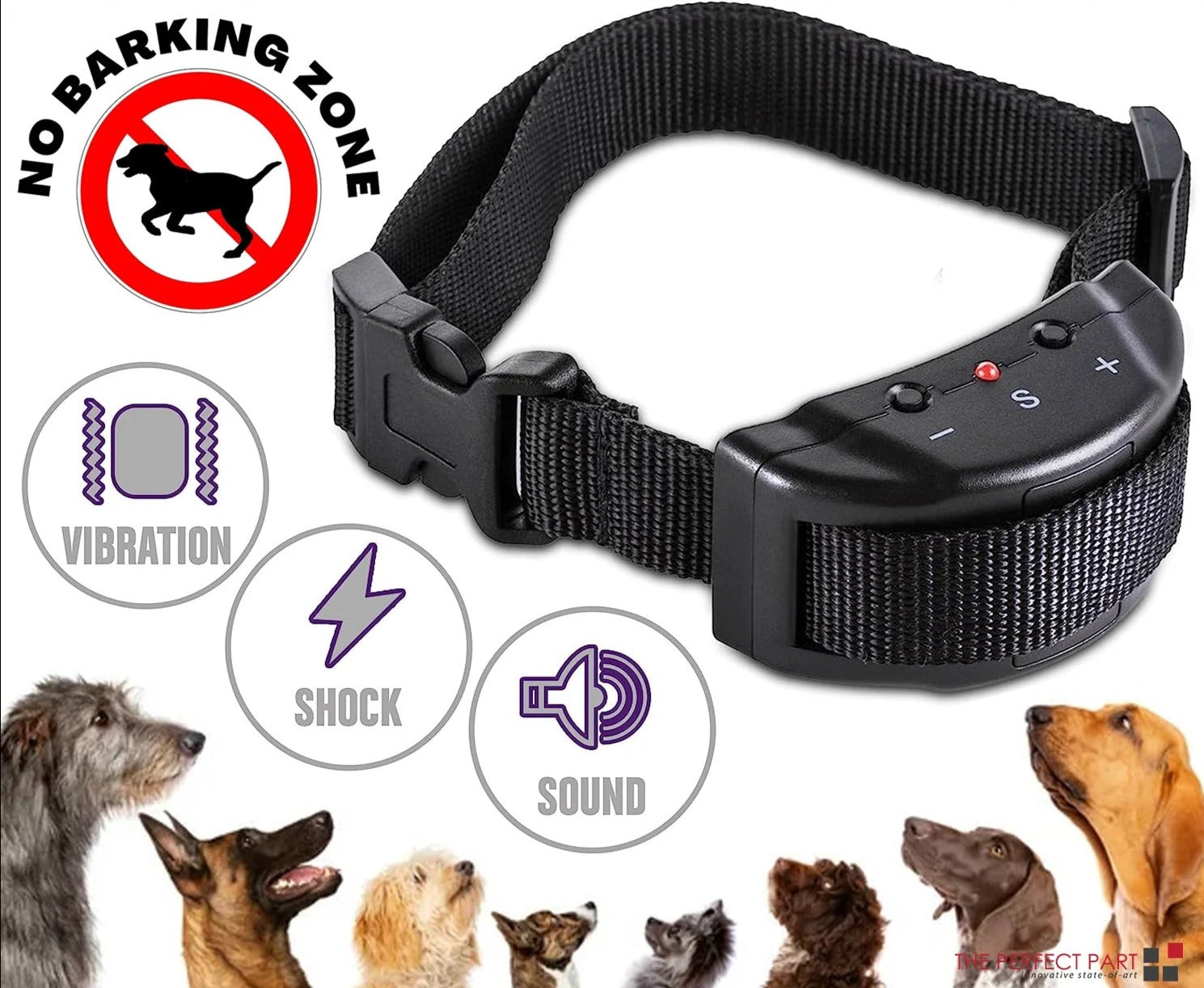 Automatic anti Bark Barking Dog Shock Control Collar Device Large Medium Small