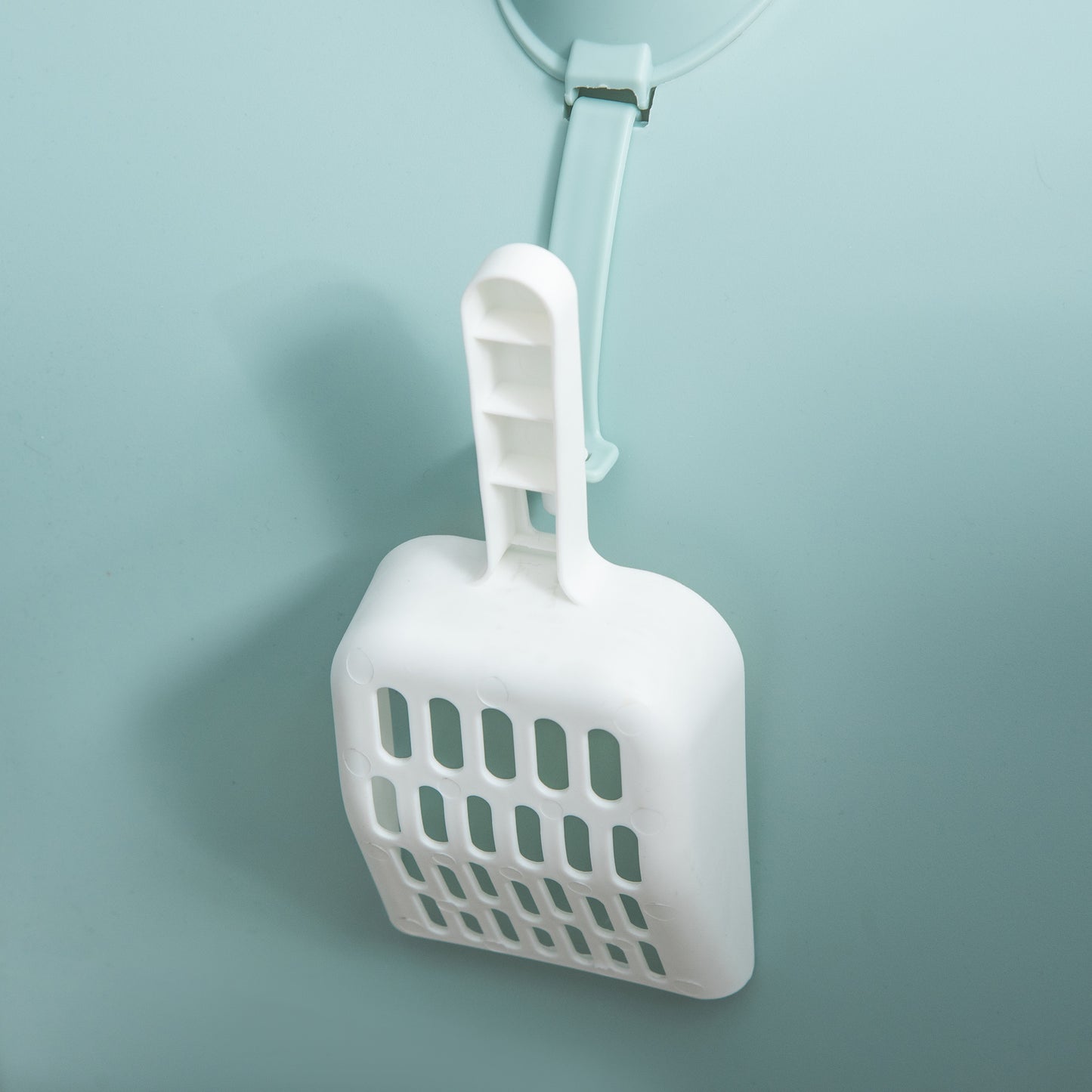 Covered Cat Litter Box with Tray, Scoop  Mat - Green