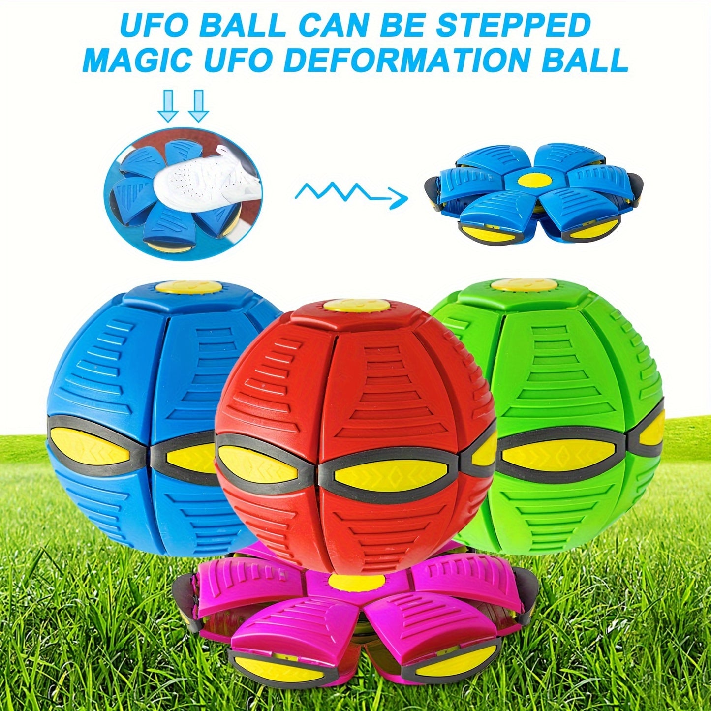 Flying Saucer Bounce Ball, Pet Toy Flying Saucer Ball for Dogs, Bouncy balls