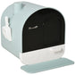 Covered Cat Litter Box with Tray, Scoop  Mat - Green
