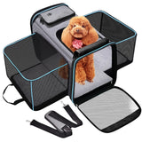 Expandable breathable pet carrier bag