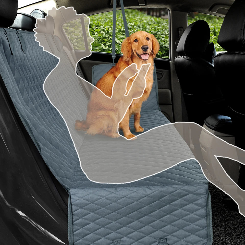 Dog Car Seat Cover - Waterproof Hammock Style Rear Seat Protector for Safe and Comfortable Pet Travel