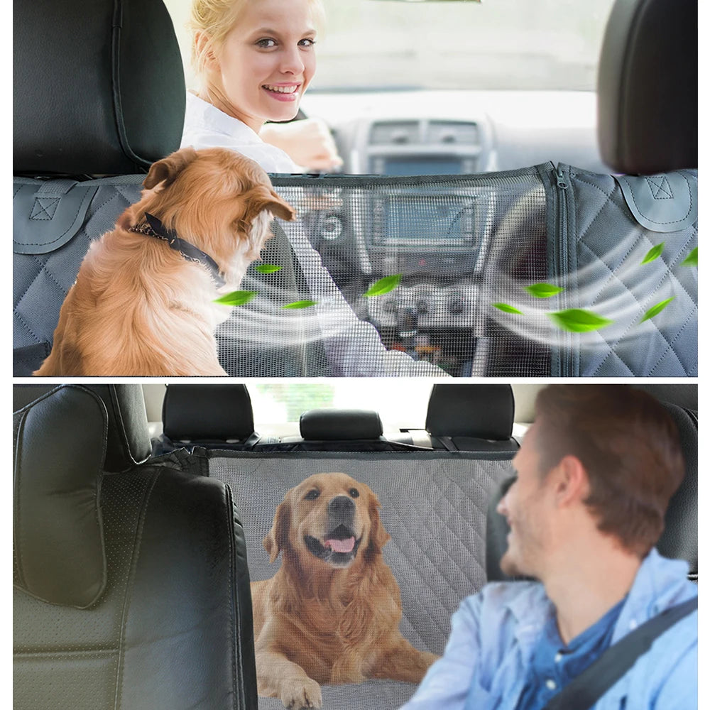 Dog Car Seat Cover - Waterproof Hammock Style Rear Seat Protector for Safe and Comfortable Pet Travel