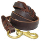 Classic-style braided leash for pet walking.