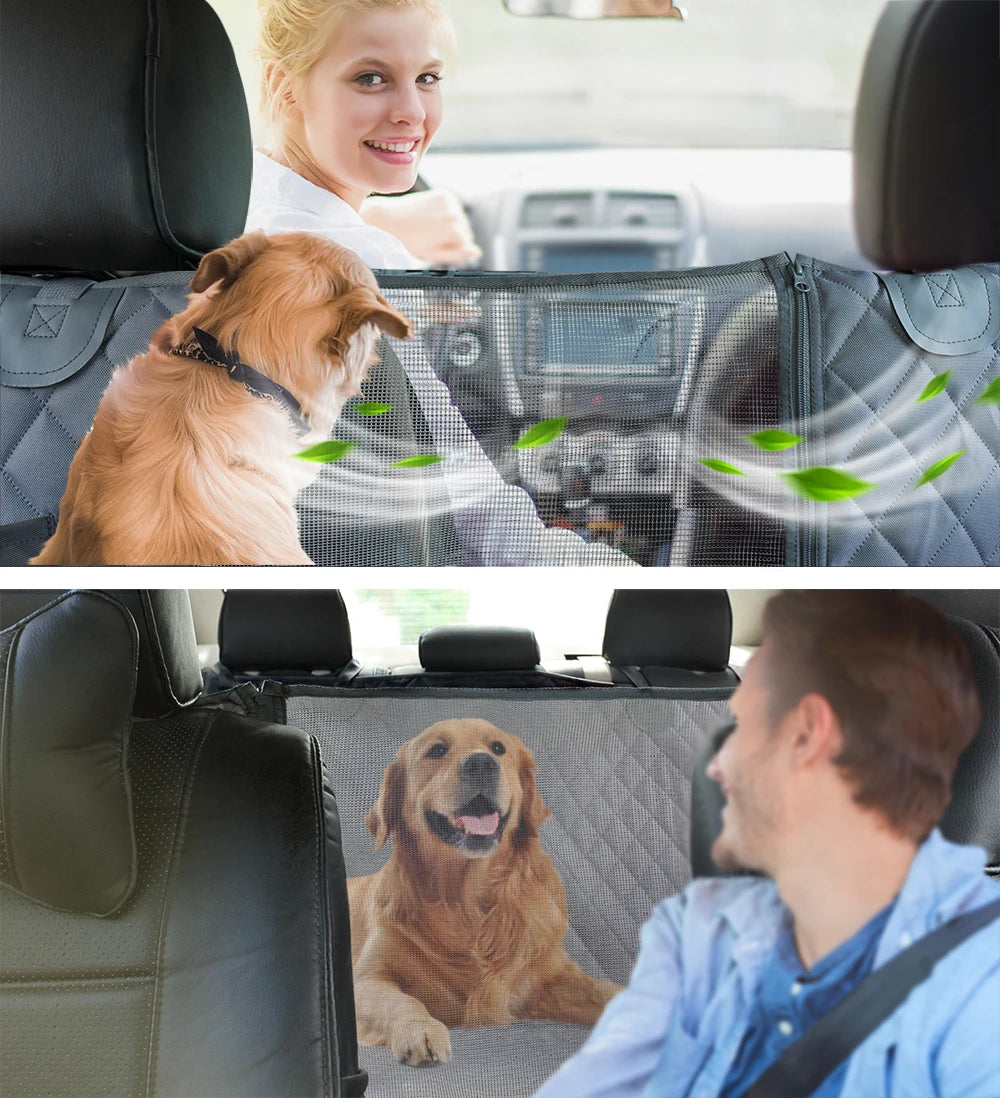 Dog Car Seat Cover - Waterproof Hammock Style Rear Seat Protector for Safe and Comfortable Pet Travel