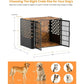 Modern Wooden Dog Crate | Decorative Pet House & End Table for Large & Medium Dogs