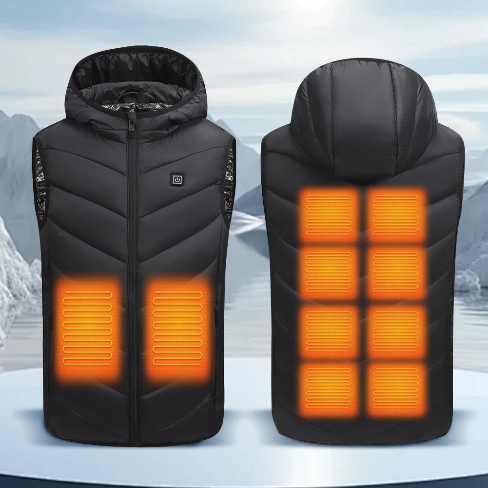 USB-Powered Heated Vest Jacket for Kids - 10-Zone Winter Thermal Waistcoat for Hunting, Hiking, and Outdoor Warmth