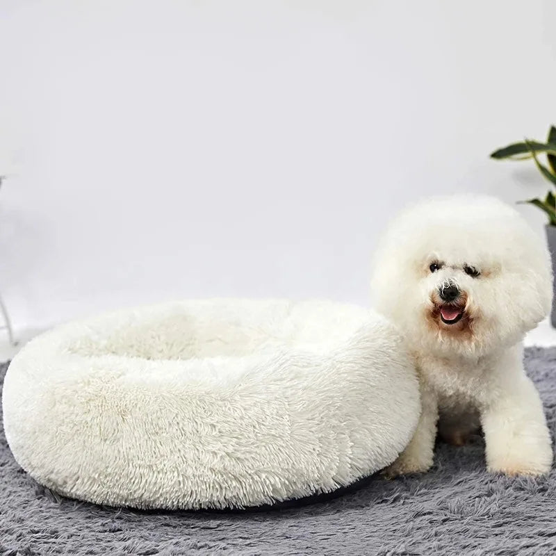 Calming Donut Dog Beds Cuddler, Dog Beds for Medium Large Dogs, Indoor Dog Calming Beds Large,30''