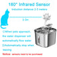 Stainless Steel Cat Fountain With Water Mark Automatic Cats Water Dispenser Sensor Filter Pet Cat Ultra Quiet Pump Water Foutain