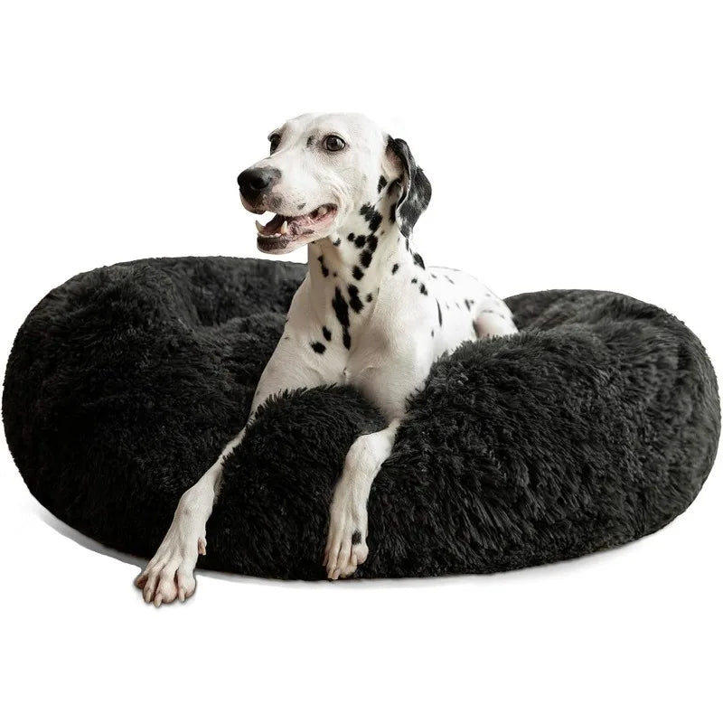 Calming Donut Dog Beds Cuddler, Dog Beds for Medium Large Dogs, Indoor Dog Calming Beds Large,30''