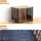 Modern Wooden Dog Crate | Decorative Pet House & End Table for Large & Medium Dogs