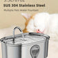 3.5L Large Capacity Automatic Stainless Steel Cat Water Fountain with LED Lighting