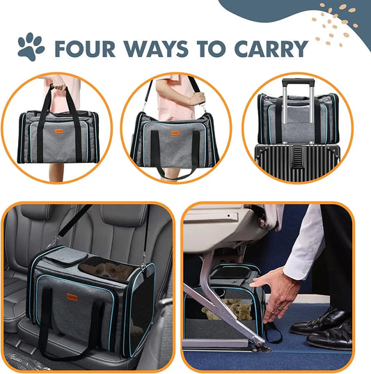 Pet Carriers Bag Expandable Large Space