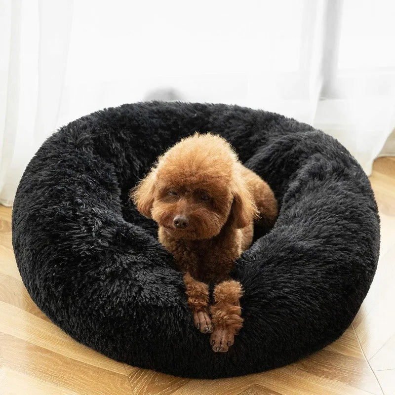 Calming Donut Dog Beds Cuddler, Dog Beds for Medium Large Dogs, Indoor Dog Calming Beds Large,30''