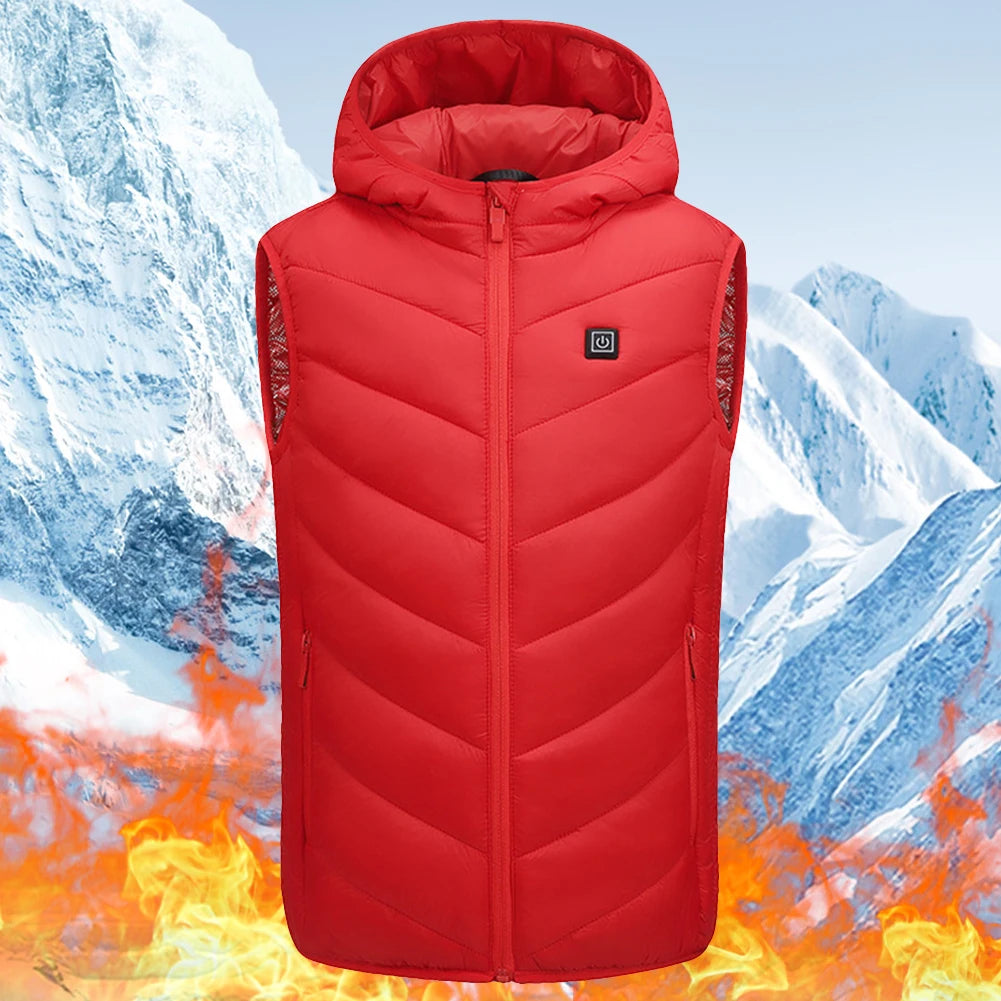 USB-Powered Heated Vest Jacket for Kids - 10-Zone Winter Thermal Waistcoat for Hunting, Hiking, and Outdoor Warmth