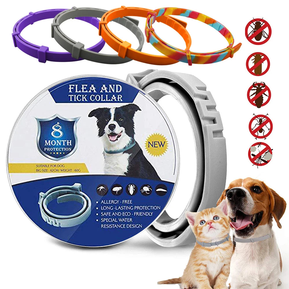 High-Quality Adjustable Flea & Tick Prevention Collar for Dogs and Cats 🐾