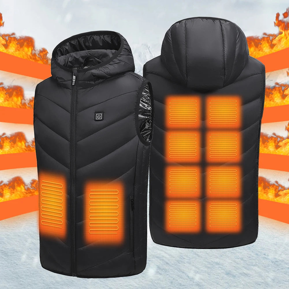 USB-Powered Heated Vest Jacket for Kids - 10-Zone Winter Thermal Waistcoat for Hunting, Hiking, and Outdoor Warmth