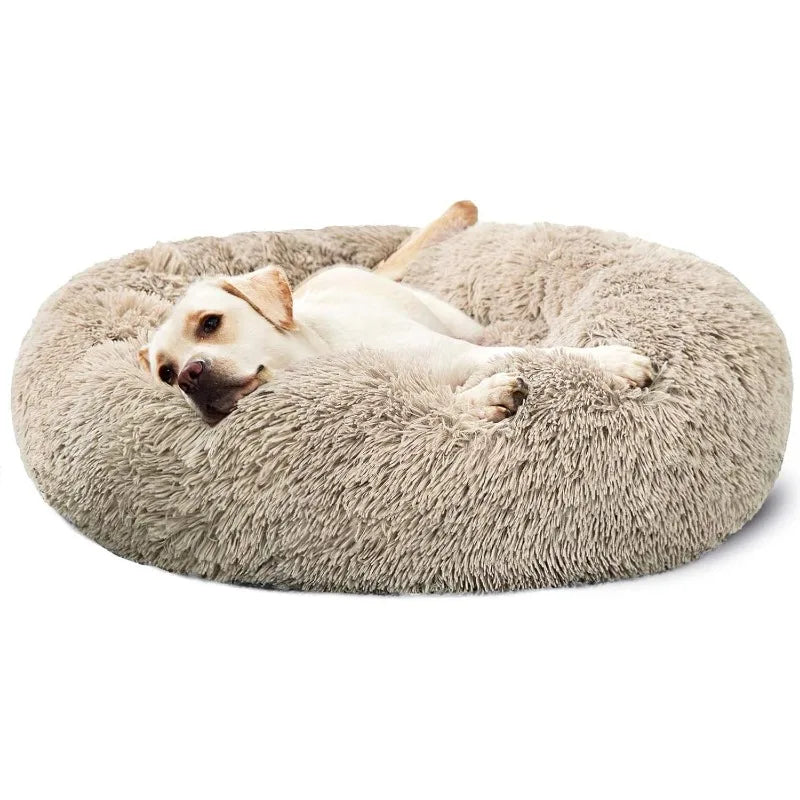 Calming Donut Dog Beds Cuddler, Dog Beds for Medium Large Dogs, Indoor Dog Calming Beds Large,30''