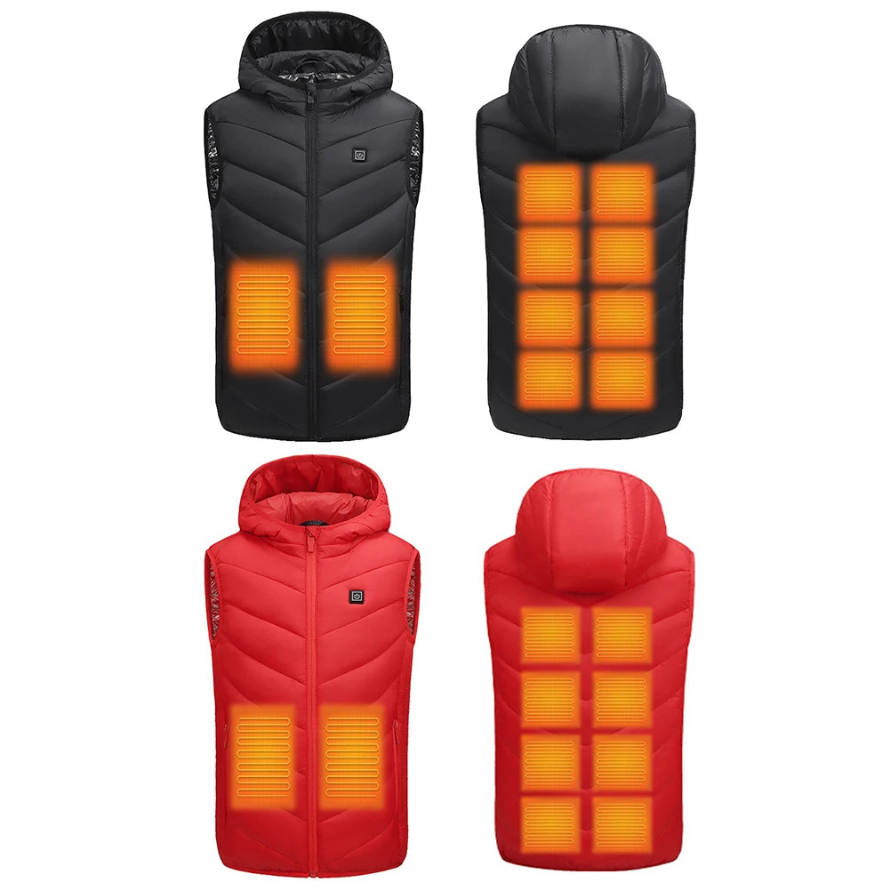 USB-Powered Heated Vest Jacket for Kids - 10-Zone Winter Thermal Waistcoat for Hunting, Hiking, and Outdoor Warmth