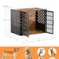 Modern Wooden Dog Crate | Decorative Pet House & End Table for Large & Medium Dogs