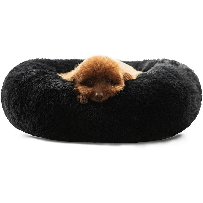 Calming Donut Dog Beds Cuddler, Dog Beds for Medium Large Dogs, Indoor Dog Calming Beds Large,30''