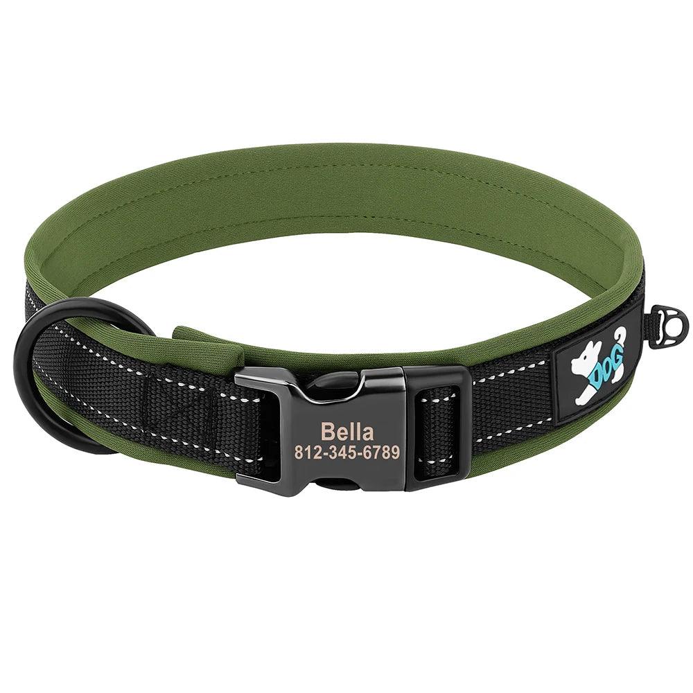 Reflective Personalized Dog Collar: Adjustable Fit - Leash The Love