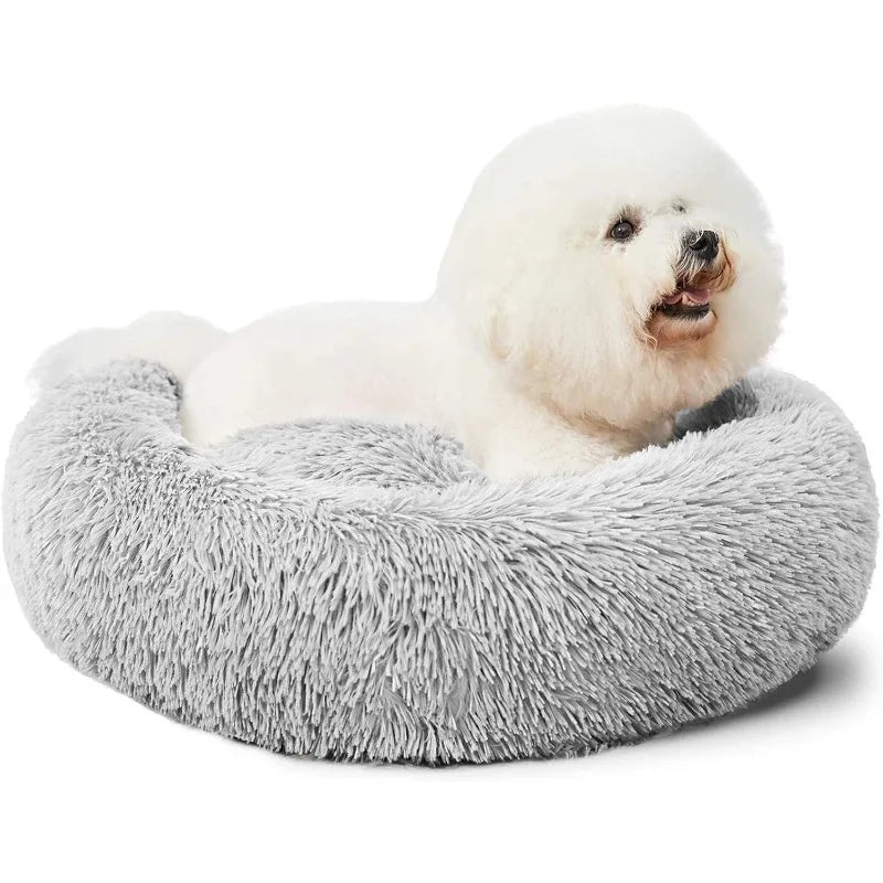 Calming Donut Dog Beds Cuddler, Dog Beds for Medium Large Dogs, Indoor Dog Calming Beds Large,30''