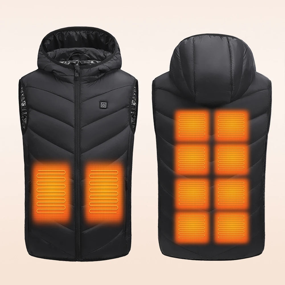 USB-Powered Heated Vest Jacket for Kids - 10-Zone Winter Thermal Waistcoat for Hunting, Hiking, and Outdoor Warmth