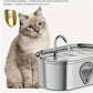 3.5L Large Capacity Automatic Stainless Steel Cat Water Fountain with LED Lighting