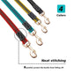 Reflective stitching on the leash for increased visibility during low-light conditions.