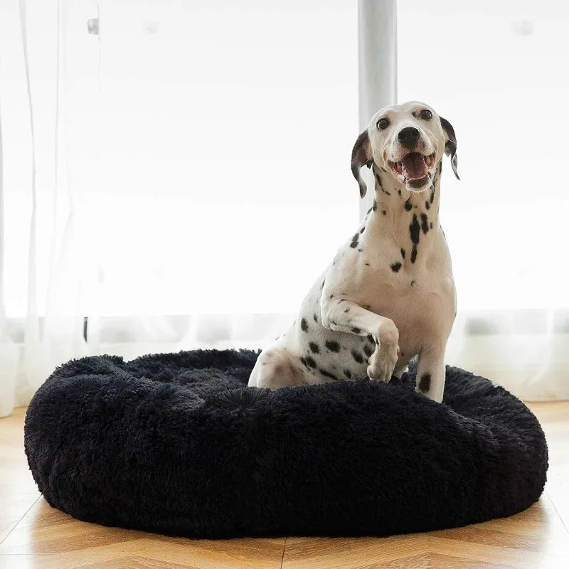 Calming Donut Dog Beds Cuddler, Dog Beds for Medium Large Dogs, Indoor Dog Calming Beds Large,30''