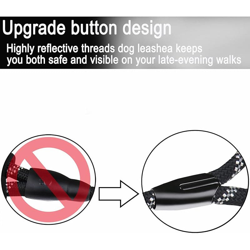 Premium Heavy Duty 6 FT Rope Dog Leash with Padded Handle