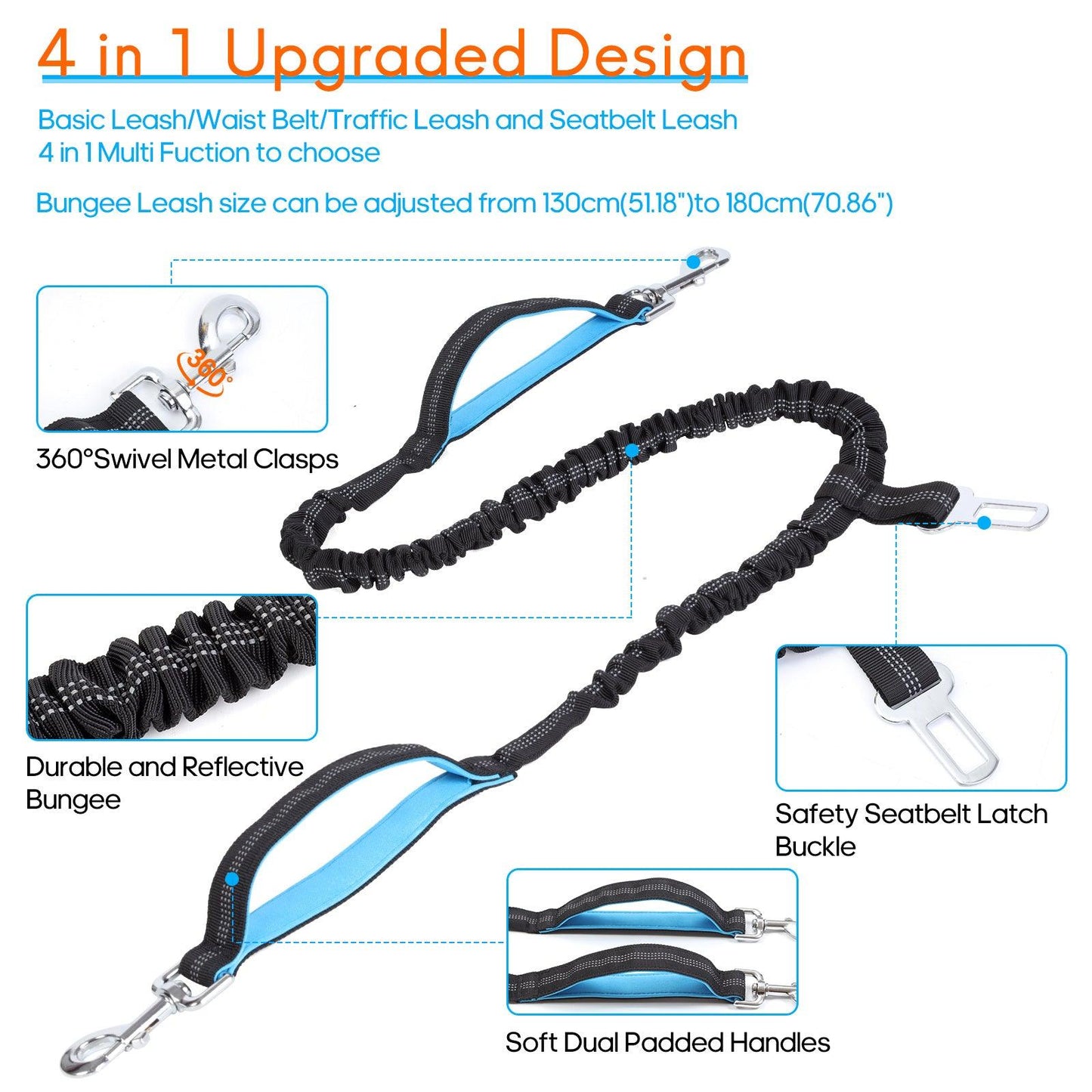 "Practical waist bag dog leash for outdoor adventures"